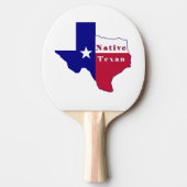 Native Texan Flag Map Tafeltennisbatje (Voorkant)
