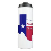 Native Texan Flag Map Thermosbeker (Voorkant)