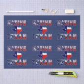 Native Texan Flag Map Tissuepapier (Craft)