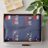 Native Texan Flag Map Tissuepapier (Geschenk)