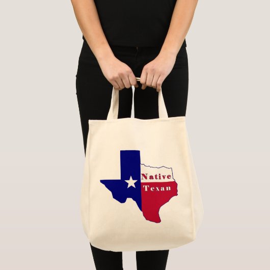 Native Texan Flag Map Tote Bag (Voorkant (product))
