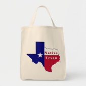 Native Texan Flag Map Tote Bag (Voorkant)