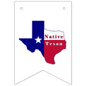 Native Texan Flag Map Vlaggetjes (Tweede vlag)