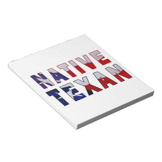 Native Texan Flag Notitieblok (Schuin)
