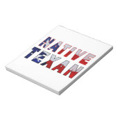 Native Texan Flag Notitieblok (Linkerzijde)