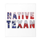Native Texan Flag Notitieblok (Voorkant)