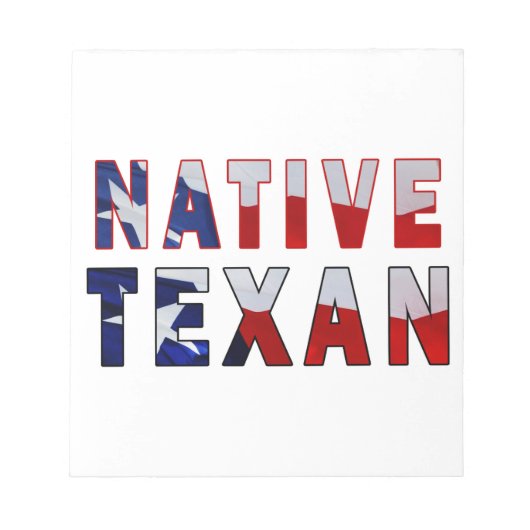 Native Texan Flag Notitieblok (Voorkant)
