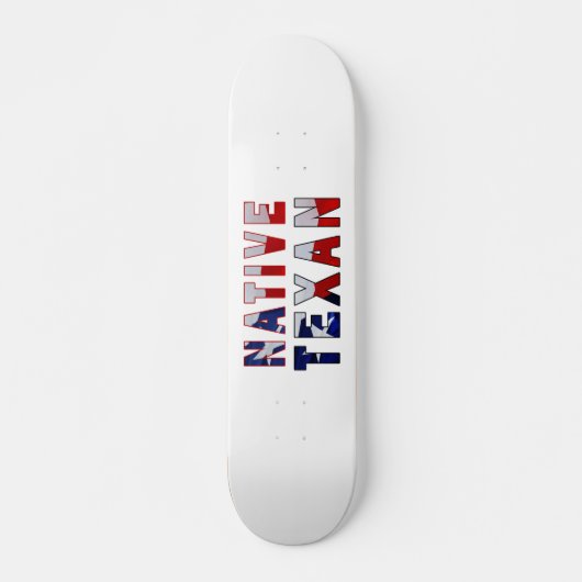 Native Texan Flag Persoonlijk Skateboard (Voorkant)