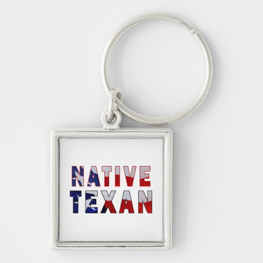 Native Texan Flag Sleutelhanger (Voorkant)