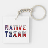Native Texan Flag Sleutelhanger (Achterkant)