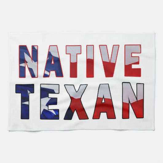 Native Texan Flag Theedoek (Horizontaal)