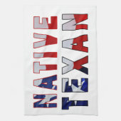 Native Texan Flag Theedoek (Verticaal)