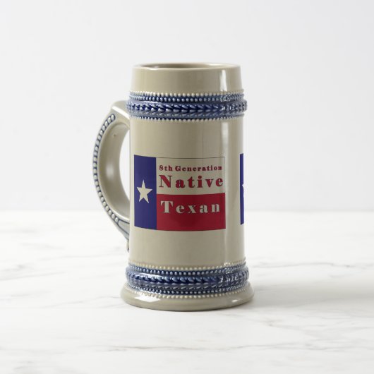 Native Texan Flag van de 8e generatie Bierpul (Voorkant links)