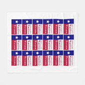 Native Texan Flag van de 8e generatie Fleece Deken (Voorkant (Horizontaal))
