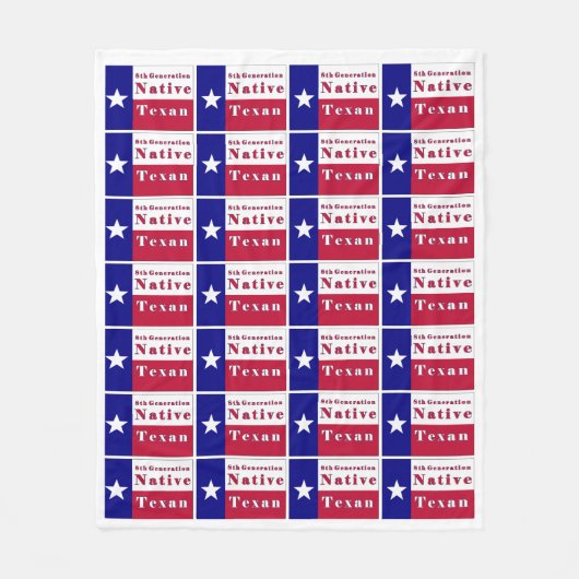 Native Texan Flag van de 8e generatie Fleece Deken (Voorkant)