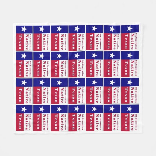 Native Texan Flag van de 8e generatie Fleece Deken (Voorkant (Horizontaal))