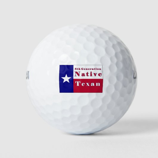 Native Texan Flag van de 8e generatie Golfballen (Voorkant)