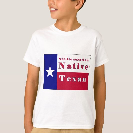 Native Texan Flag van de 8e generatie T-shirt (Voorkant)