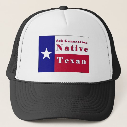 Native Texan Flag van de 8e generatie Trucker Pet (Voorkant)