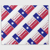 Native Texan Flag van de vijfde generatie Cadeaupapier (Vlak)