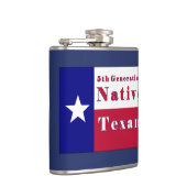 Native Texan Flag van de vijfde generatie Heupfles (Rechts)