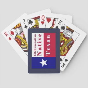 Native Texan Flag van de vijfde generatie Pokerkaarten