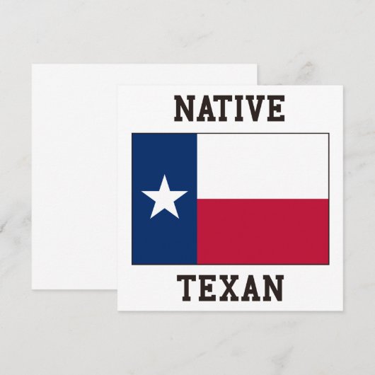 Native Texan Kaart (Voorkant / Achterkant)