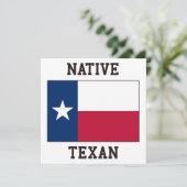 Native Texan Kaart (Staand voorkant)
