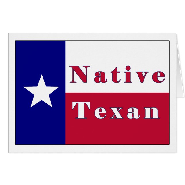 Native Texan Lone Star Flag (Voorkant Horizontaal)