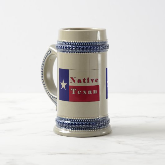 Native Texan Lone Star Flag Bierpul (Voorkant links)