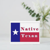 Native Texan Lone Star Flag Briefkaart (Staand voorkant)