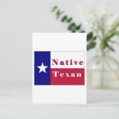 Native Texan Lone Star Flag Briefkaart (Staand voorkant)