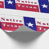 Native Texan Lone Star Flag Cadeaupapier (Hoek)