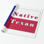 Native Texan Lone Star Flag Cadeaupapier (Uitgerold)