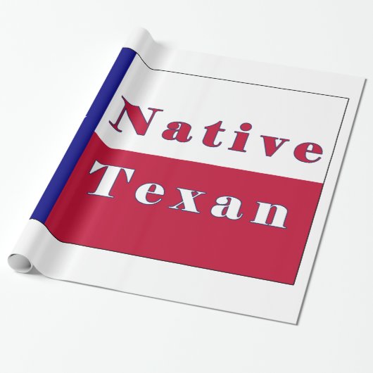 Native Texan Lone Star Flag Cadeaupapier (Uitgerold)