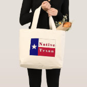 Native Texan Lone Star Flag Grote Tote Bag (Voorkant (product))