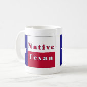 Native Texan Lone Star Flag Koffiemok (Voorkant links)