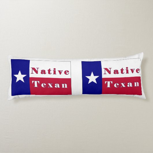 Native Texan Lone Star Flag Lichaamskussen (Achterkant)