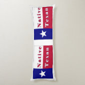 Native Texan Lone Star Flag Lichaamskussen (Achterkant (Verticaal))