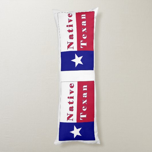 Native Texan Lone Star Flag Lichaamskussen (Achterkant (Verticaal))