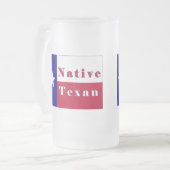 Native Texan Lone Star Flag Matglas Bierpul (Voorkant links)