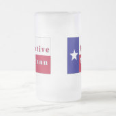 Native Texan Lone Star Flag Matglas Bierpul (Center)