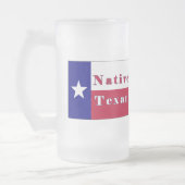 Native Texan Lone Star Flag Matglas Bierpul (Links)