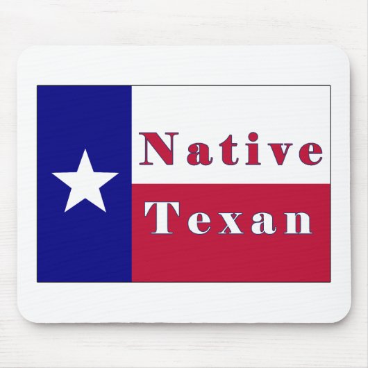 Native Texan Lone Star Flag Muismat (Voorkant)