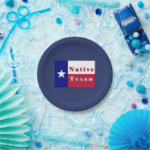 Native Texan Lone Star Flag Papieren Bordje (Feest)