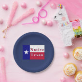 Native Texan Lone Star Flag Papieren Bordje (Feest)