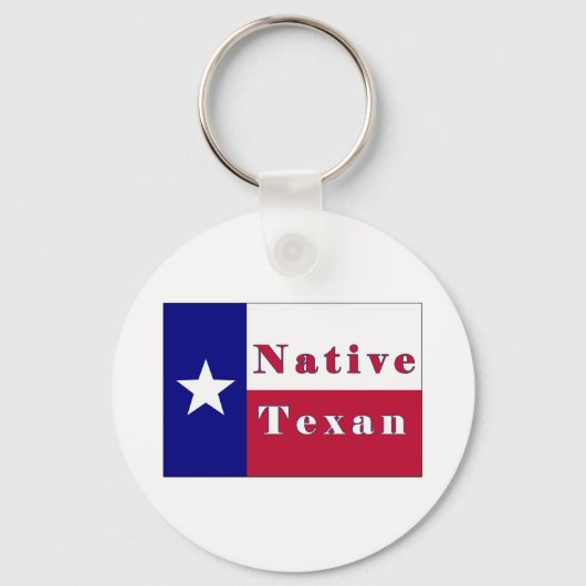 Native Texan Lone Star Flag Sleutelhanger (Voorkant)