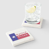 Native Texan Lone Star Flag Stenen Onderzetter (Zijkant)