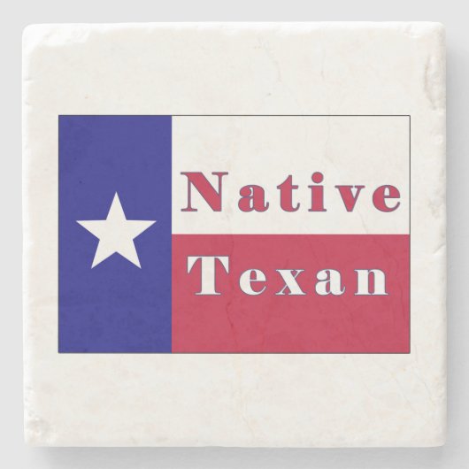Native Texan Lone Star Flag Stenen Onderzetter (Voorkant)