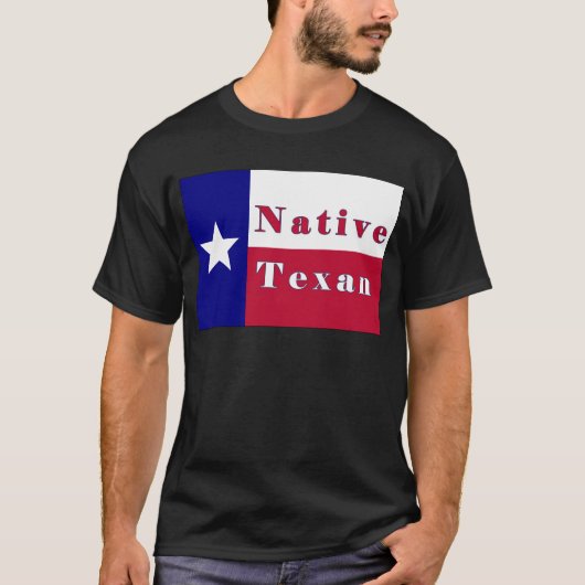 Native Texan Lone Star Flag T-shirt (Voorkant)
